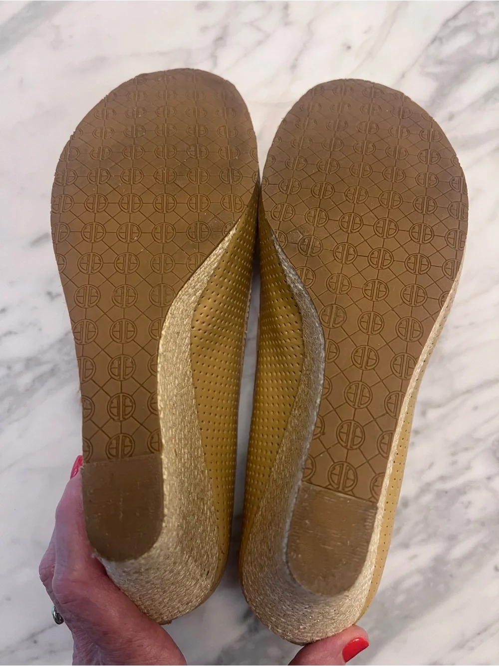 Lily Pulitzer Tan Peep-Toe Wedge Sandals